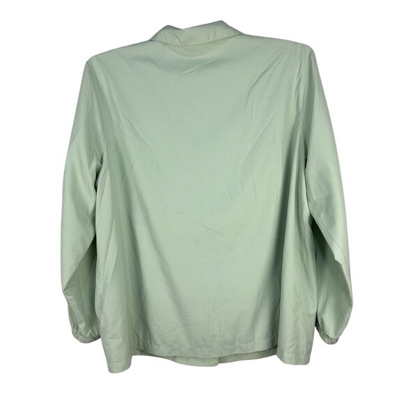Blair Womens Light Green Button-Up Long Sleeve Polyester Jacket L - Picture 2 of 4